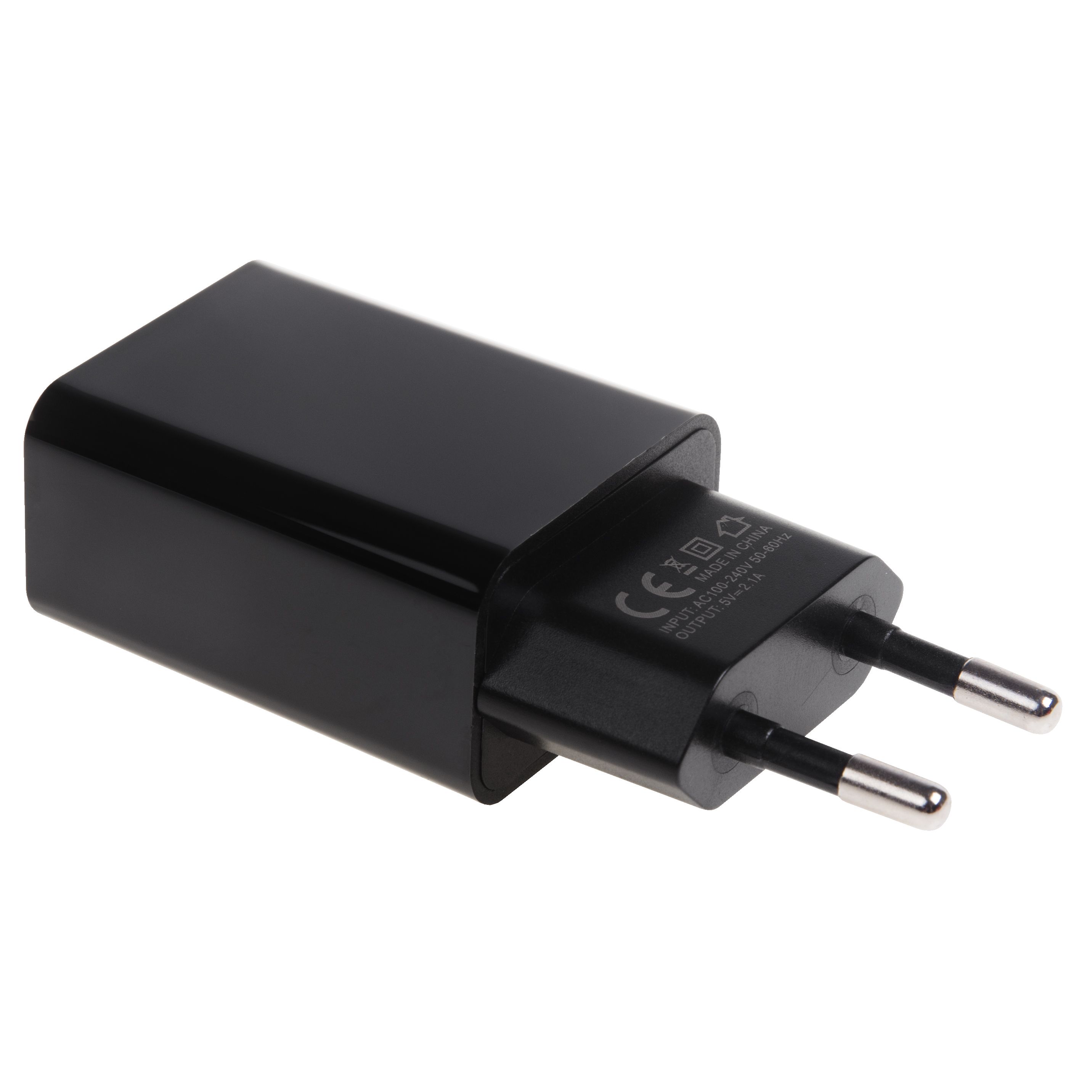Сетевое зарядное устройство USB (СЗУ) (5 V, 2100 mA) черное REXANT 