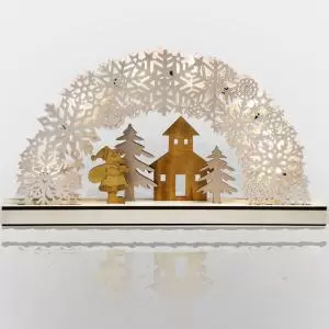 Деревянная фигурка с подсветкой Рождественская сказка 44,5x6x24 см 